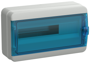 TEKFOR Корпус пластиковый КМПн-18 IP65 синяя прозрачная дверь IEK TF5-KP72-N-18-65-K03-K07  фото | Capital Power - инженерные системы