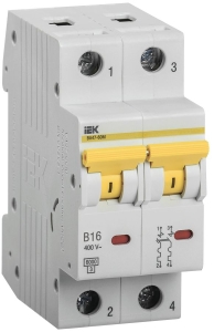 Выключатель автоматический ВА47-60M 2Р 16А 6кА B IEK MVA31-2-016-B  фото | Capital Power - инженерные системы