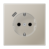 Розетка Jung LS серия Нержавеющая сталь SCHUKO® с USB-интерфейсом с 1 USB-портом типа A LS серия Нержавеющая сталь ES1520-18C-L ES1520-18C-L  фото | Capital Power - инженерные системы