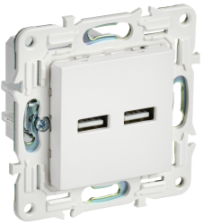 Розетка USB A+A 3,1А SK-R15W арктический белый IEK серии SKANDY SK-U21-D31-K01  фото | Capital Power - инженерные системы