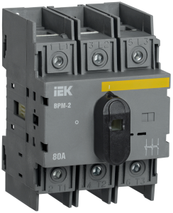 Выключатель-разъединитель модульный ВРМ-2 3P 80А IEK MVR20-3-080  фото | Capital Power - инженерные системы