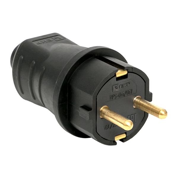 Вилка прямая каучуковая 230В, 2P+PE, 16A, IP44 EKF Марс RPS-011-16-230-44  фото | Capital Power - инженерные системы