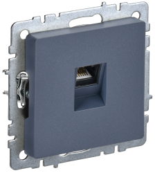 Розетка компьютерная RJ45 кат.5E РК10-БрМ маренго IEK серии BRITE BR-K10-1-K35  фото | Capital Power - инженерные системы