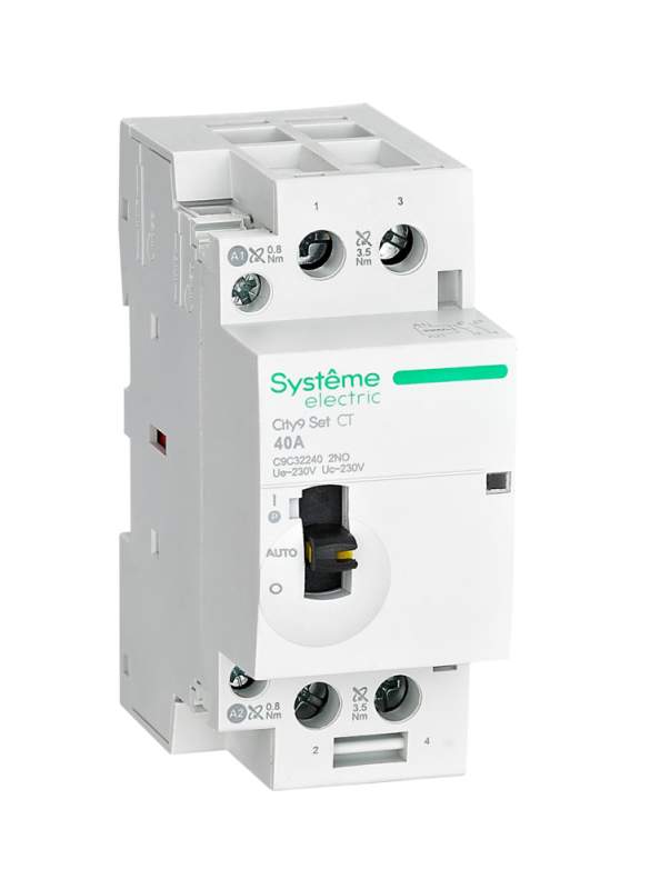 City9 Set Контактор 2P 2НО 40A AC 230В-230В C9C32240  фото | Capital Power - инженерные системы