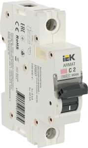 ARMAT Автоматический выключатель M06N 1P C 2А IEK AR-M06N-1-C002  фото | Capital Power - инженерные системы