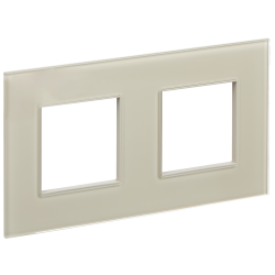 Рамка 2-местная SK-F22B стекло беж. IEK серии SKANDY SK-M22-G-K10  фото | Capital Power - инженерные системы