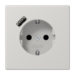 Розетка Jung LS серия светло-серый SCHUKO® с USB-интерфейсом с 1 USB-портом типа A LS серия светло-серый LS1520-18ALG LS1520-18ALG  фото | Capital Power - инженерные системы