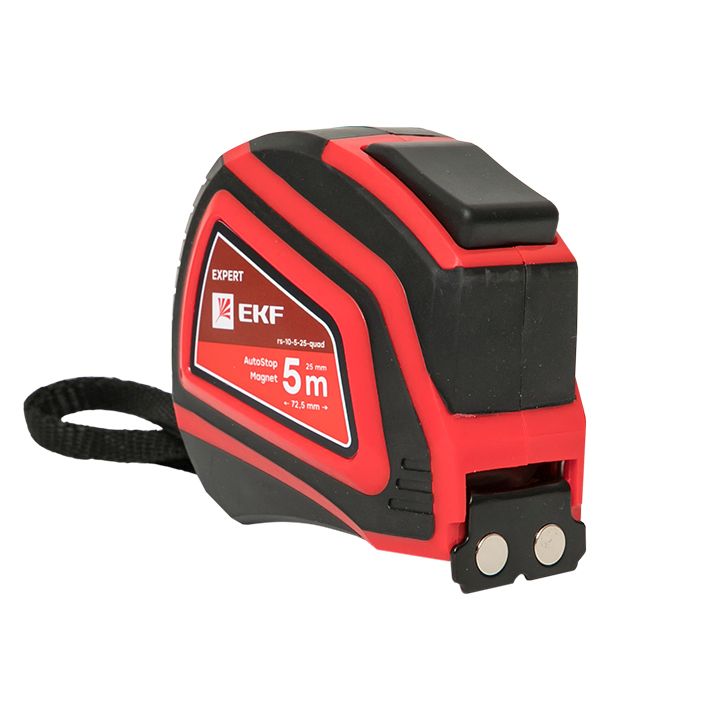Рулетка измерительная РС-10 (5 м х 25 мм) Autostop Магнит EKF Expert rs-10-5-25-quad  фото | Capital Power - инженерные системы