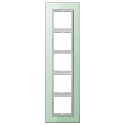 Рамка Jung LS Plus Светло-зеленый 5 постов LSP985GLAS LSP985GLAS  фото | Capital Power - инженерные системы