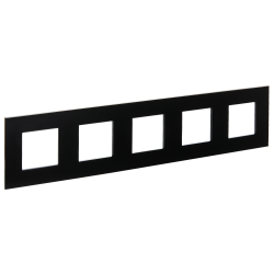 Рамка 5-местная SK-F35Bl металл черный IEK серии SKANDY SK-M52-M-K02  фото | Capital Power - инженерные системы