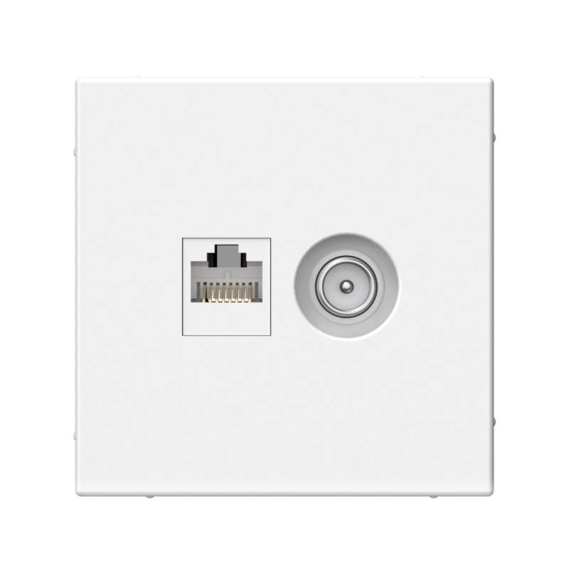 Розетка Systeme Electric серии ArtGallery двойная ТВ + компьютерная RJ45, кат. 5Е, ЛОТОС GAL001389  фото | Capital Power - инженерные системы
