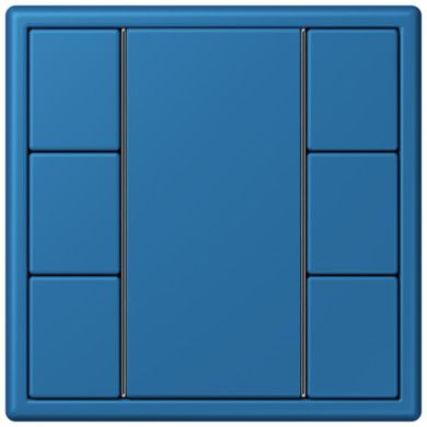 Кнопочный модуль КNX Jung Les Couleurs® Le Corbusier bleu ceruleen 31 F 50 с тремя парами кнопок LC503TSA32030 LC503TSA32030  фото | Capital Power - инженерные системы