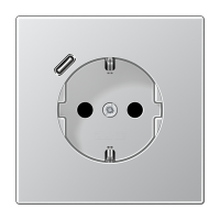 Розетка Jung LS серия алюминий SCHUKO® с USB-интерфейсом с 1 USB-портом типа A LS серия алюминий AL1520-18C-L AL1520-18C-L  фото | Capital Power - инженерные системы