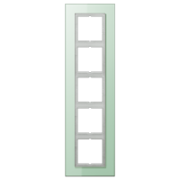 Рамка Jung LS Plus Светло-зеленый 5 постов LSP985GLAS LSP985GLAS  фото | Capital Power - инженерные системы