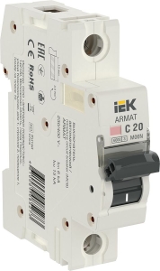 ARMAT Автоматический выключатель M06N 1P C 20А IEK AR-M06N-1-C020  фото | Capital Power - инженерные системы