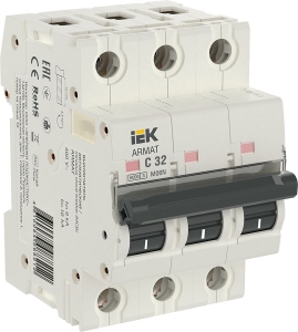 ARMAT Автоматический выключатель M06N 3P C 32А IEK AR-M06N-3-C032  фото | Capital Power - инженерные системы