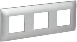 Рамка 3-местная SK-F03S серебряный IEK серии SKANDY SK-M32-K23  фото | Capital Power - инженерные системы