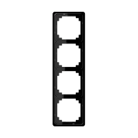 Рамка Jung CD Plus Черный 4 поста CDP584SW CDP584SW  фото | Capital Power - инженерные системы