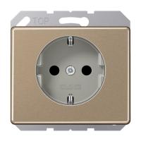 Розетка Jung SL 500 золотая бронза SCHUKO с защитой от детей 16A 250V~ SL520NKIGB