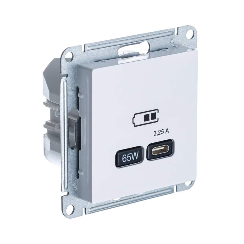Розетка USB Systeme Electric серии AtlasDesign Тип-С 65Вт Высокоскор.Заряд. Qc, Pd, Механизм, Лотос ATN001327  фото | Capital Power - инженерные системы