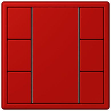 Кнопочный модуль КNX Jung Les Couleurs® Le Corbusier rouge vermillon 31 F 50 с тремя парами кнопок LC503TSA32090 LC503TSA32090  фото | Capital Power - инженерные системы