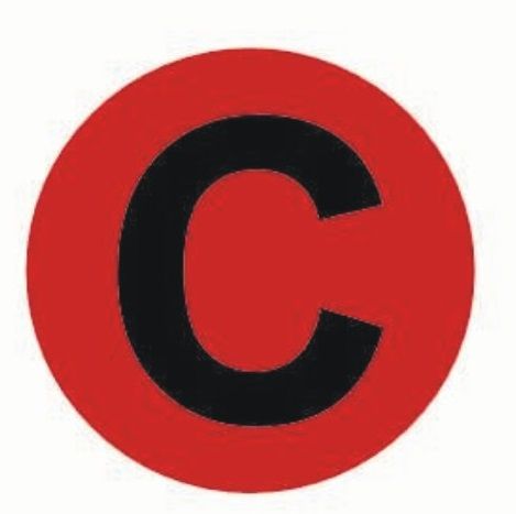 Наклейка "C" d=20 EKF PROxima AN-2-9-2  фото | Capital Power - инженерные системы
