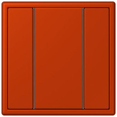 Кнопочный модуль КNX Jung Les Couleurs® Le Corbusier rouge vermillon 59 F 50 с одной парой кнопок LC501TSA4320A LC501TSA4320A  фото | Capital Power - инженерные системы