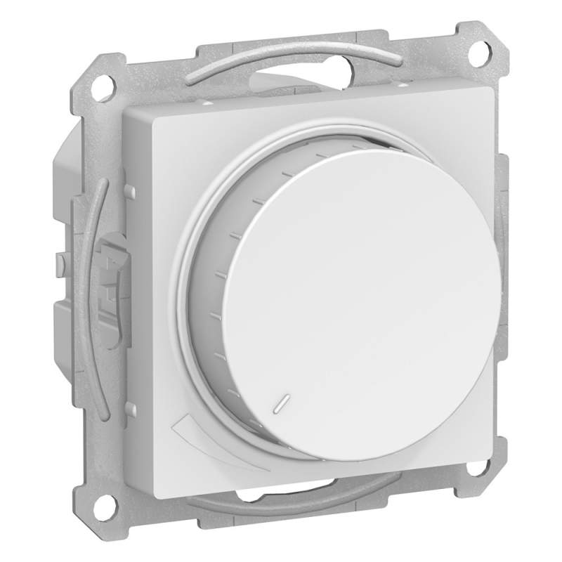 Диммер поворотный Systeme Electric серии AtlasDesign, Led, Rc, 400Вт, Мех., Белый ATN000123  фото | Capital Power - инженерные системы