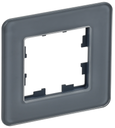 Рамка 1-местная РУ-1-2-Бр стекло графит RE IEK серии BRITE BR-M12-G-41-K53  фото | Capital Power - инженерные системы