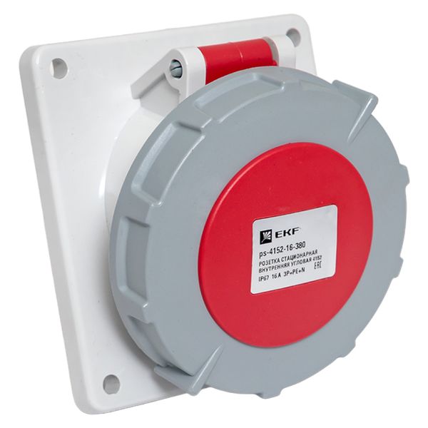 Розетка стационарная внутренняя угловая 4152 3Р+РЕ+N 16А 380В IP67 EKF PROxima PS-4152-16-380  фото | Capital Power - инженерные системы