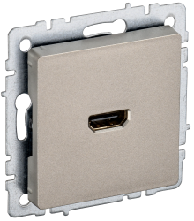 Розетка HDMI РHDMI-0-БрШ шампань IEK серии BRITE BR-H10-K37  фото | Capital Power - инженерные системы