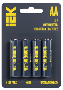 Аккумулятор GREEN Ni-MH AA 2700мАч (4шт/блистер) IEK AAK-NIMH-06-2700-L04  фото | Capital Power - инженерные системы