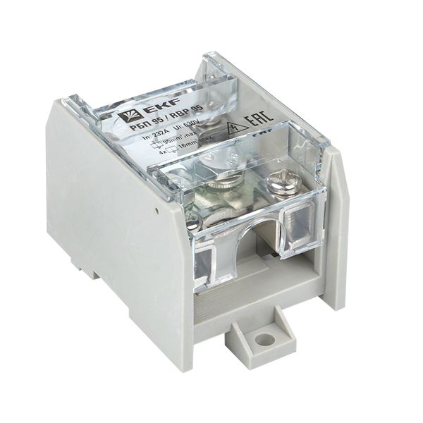 Распределительный блок проходной РБП 95 (1х95-4х16 мм2) 232/100А EKF PROxima RBP-95-100  фото | Capital Power - инженерные системы