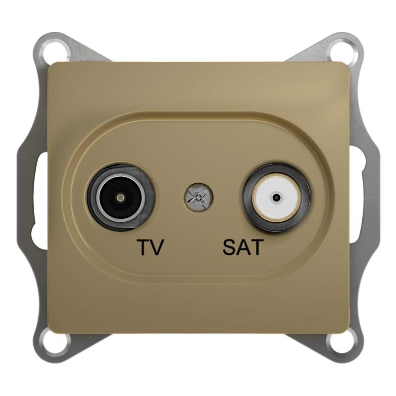 Розетка TV-SAT Systeme Electric серии Glossa оконечная 1DB, механизм, ТИТАН GSL000497  фото | Capital Power - инженерные системы