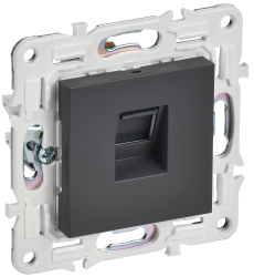 Розетка компьютерная RJ45 кат.5E SK-K01T титан IEK серии SKANDY SK-K10-1-K48  фото | Capital Power - инженерные системы