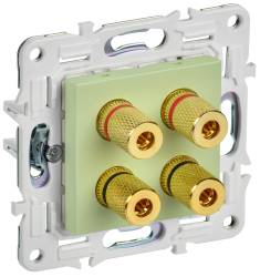 Аудиорозетка 4-местная SK-A01G мятный IEK серии SKANDY SK-S40-K06  фото | Capital Power - инженерные системы