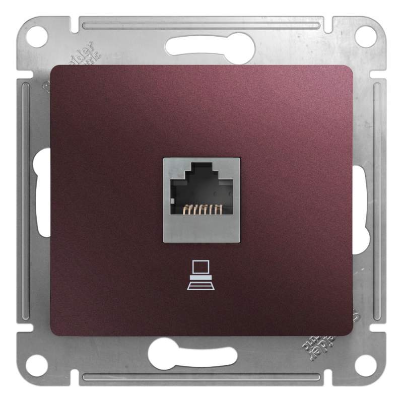 Розетка Systeme Electric серии Glossa компьютерная RJ45 кат.5Е, механизм, БАКЛАЖАНОВЫЙ GSL001181K  фото | Capital Power - инженерные системы