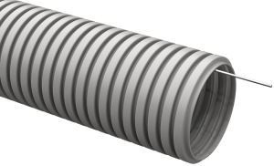 ELASTA Труба гофрированная тяжелая ПВХ d=32 с зондом (25м) IEK EA-TG23-121-032-025-K41  фото | Capital Power - инженерные системы