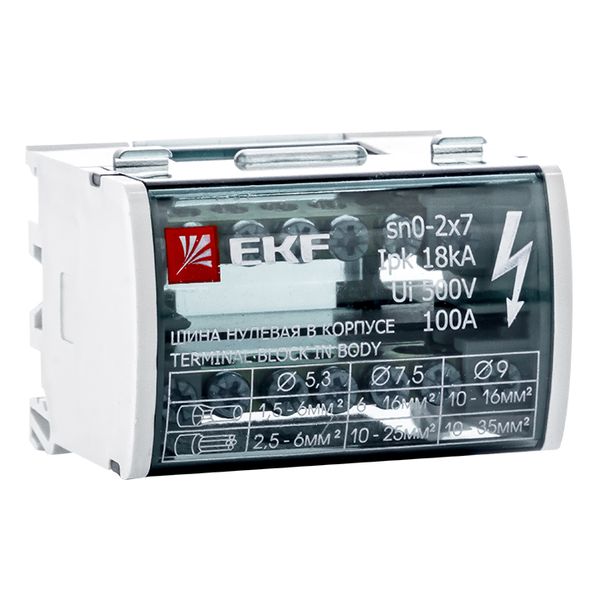 Шина нулевая в корпусе (2х7) EKF PROxima SN0-2X7  фото | Capital Power - инженерные системы