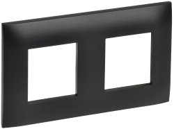 Рамка 2-местная SK-F02Bl черный IEK серии SKANDY SK-M22-K02  фото | Capital Power - инженерные системы