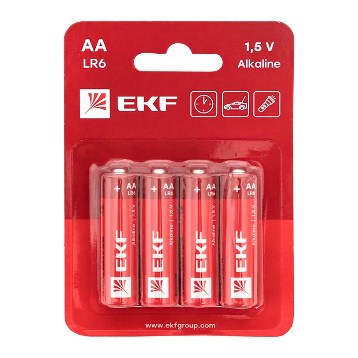 Алкалиновая батарейка типа А23(LR6) блистер 4шт, EKF LR6-BL4  фото | Capital Power - инженерные системы