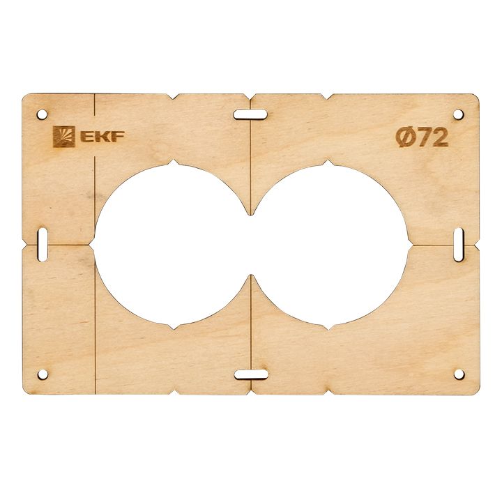 Шаблон для подрозетников c 2 отв, диам, 72 мм EKF Expert sh-d72-2  фото | Capital Power - инженерные системы