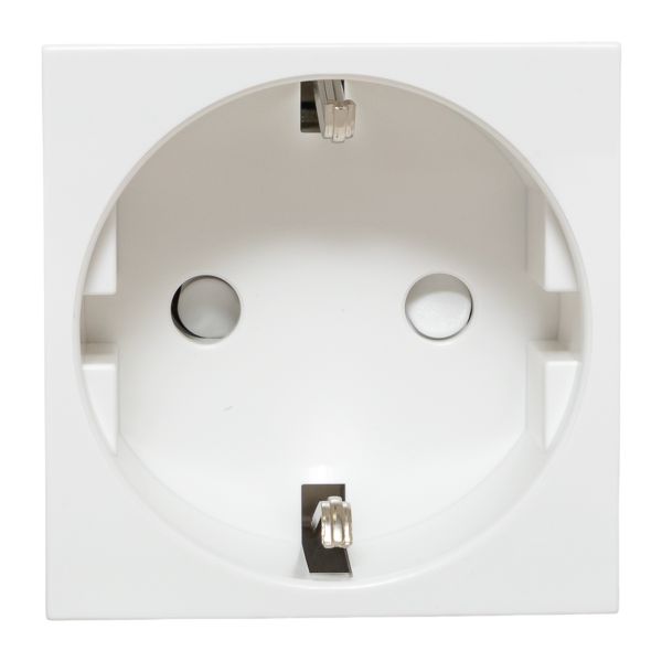 Розетка 45x45 с заземлением, с защ, шторками, 90 градусов, белая EKF E2MR16-028-10  фото | Capital Power - инженерные системы