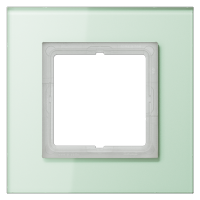 Рамка Jung LS Plus Светло-зеленый 1 пост LSP981GLAS LSP981GLAS  фото | Capital Power - инженерные системы