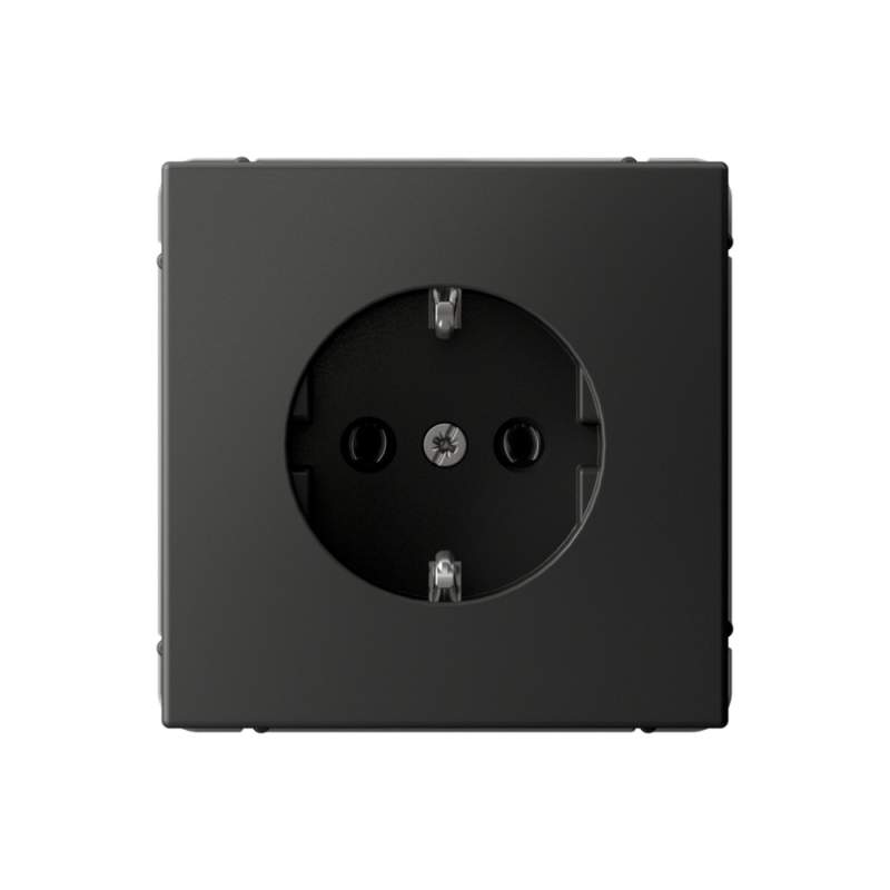 Розетка Systeme Electric серии ArtGallery с заземлением, 16А, механизм, БАЗАЛЬТ GAL001443  фото | Capital Power - инженерные системы