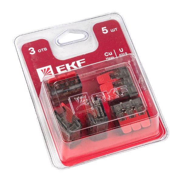 Клемма СМК 221-413 3 отверстия 0,2-4,0 мм2 блистер (5шт,) EKF PROxima PLC-SMK-221-413B  фото | Capital Power - инженерные системы