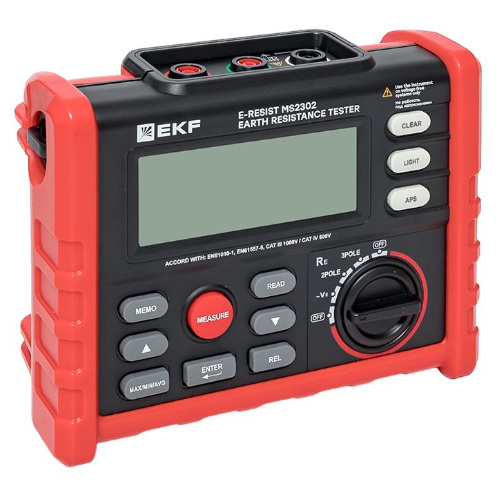 Измеритель сопротивления заземления цифровой E-Resist MS2302 EKF Professional ms2302  фото | Capital Power - инженерные системы