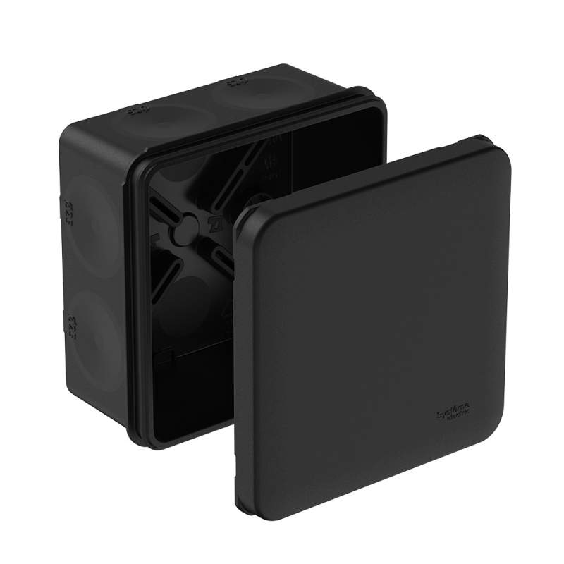 MultiBox Коробка распределительная с мембранными вводами IP66 85х85х42 Черная (со стикером) под пистолет IMT352971  фото | Capital Power - инженерные системы
