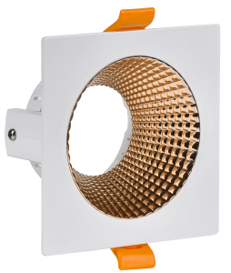 LIGHTING Светильник 4110 встраиваемый поворотный под лампу GU10 белый/золото пластик IEK LT-UVB0-4110-GU10-1-K22  фото | Capital Power - инженерные системы