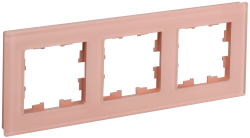 Рамка 3-местная РУ-3-2-БрП стекло персиковый матовый IEK серии BRITE BR-M32-G-31-K96  фото | Capital Power - инженерные системы
